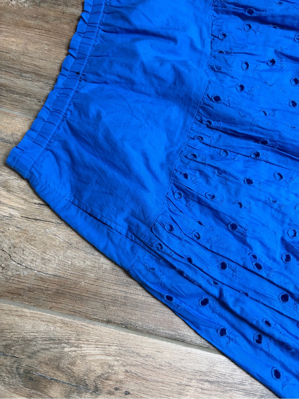 J. Crew Royal Blue Eyelet Maxi Skirt - Picture 2 of 5